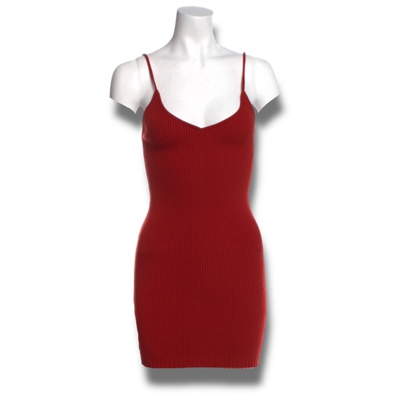 For Love And Lemons Red V Neck Mini Dress Size Large NWT - Picture 6 of 10